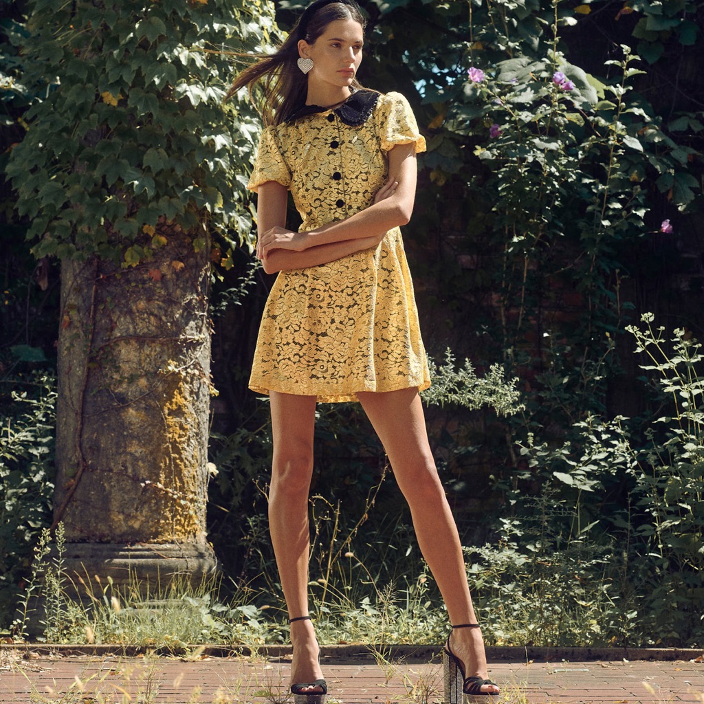 Hill House | Dresses | Hhh The Celeste Dress Gold Lace Olivia